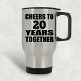 20th Anniversary Cheers To 20 Years Together - Silver Travel Mug