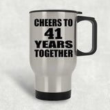41st Anniversary Cheers To 41 Years Together - Silver Travel Mug