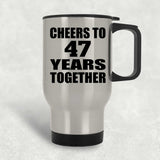 47th Anniversary Cheers To 47 Years Together - Silver Travel Mug