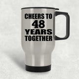 48th Anniversary Cheers To 48 Years Together - Silver Travel Mug