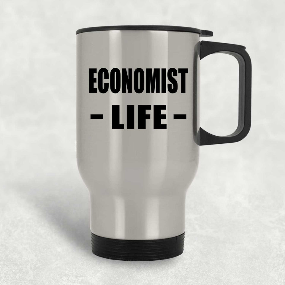 Economist Life - Silver Travel Mug