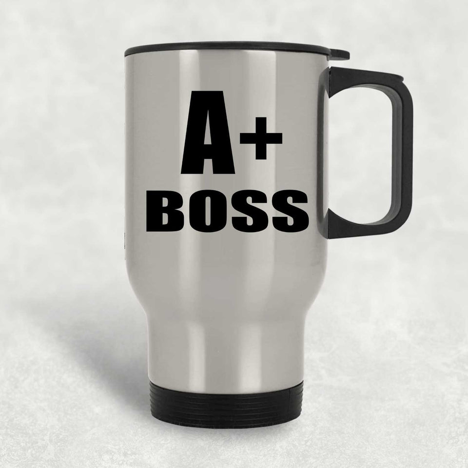 A+ Boss - Silver Travel Mug