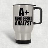 A+ Market Research Analyst - Silver Travel Mug