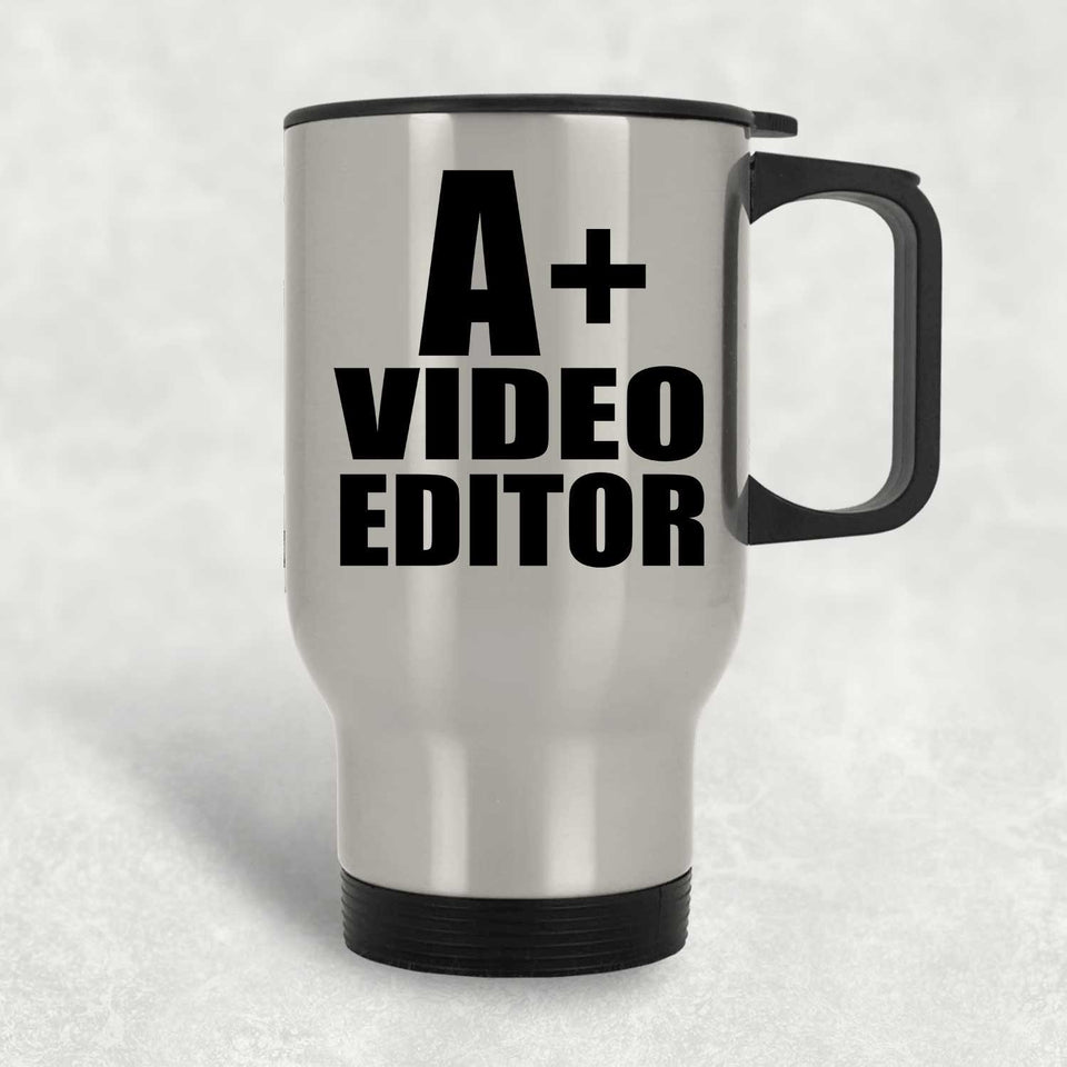 A+ Video Editor - Silver Travel Mug