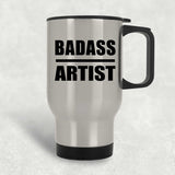 Badass Artist - Silver Travel Mug