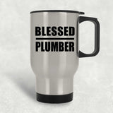 Blessed Plumber - Silver Travel Mug