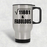 109th Birthday Square Root of 11881 & Fabulous - Silver Travel Mug