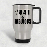 29th Birthday Square Root of 841 & Fabulous - Silver Travel Mug