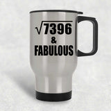 86th Birthday Square Root of 7396 & Fabulous - Silver Travel Mug
