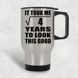 2nd Birthday Took Square Root of 4 Years To Look Good - Silver Travel Mug