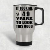 7th Birthday Took Square Root of 49 Years To Look Good - Silver Travel Mug