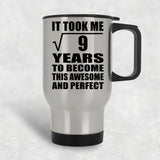 3rd Birthday Took Square Root of 9 Years To Awesome - Silver Travel Mug
