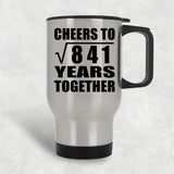 29th Anniversary Cheers To Square Root of 841 Years Together - Silver Travel Mug