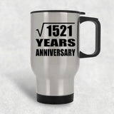 39th Anniversary Square Root of 1521 Years Anniversary - Silver Travel Mug