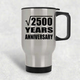 50th Anniversary Square Root of 2500 Years Anniversary - Silver Travel Mug