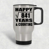 Happy 29th Anniversary Square Root of 841 Years & Counting - Silver Travel Mug