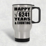 Happy 79th Anniversary Square Root of 6241 Years & Counting - Silver Travel Mug