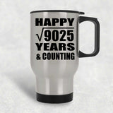 Happy 95th Anniversary Square Root of 9025 Years & Counting - Silver Travel Mug