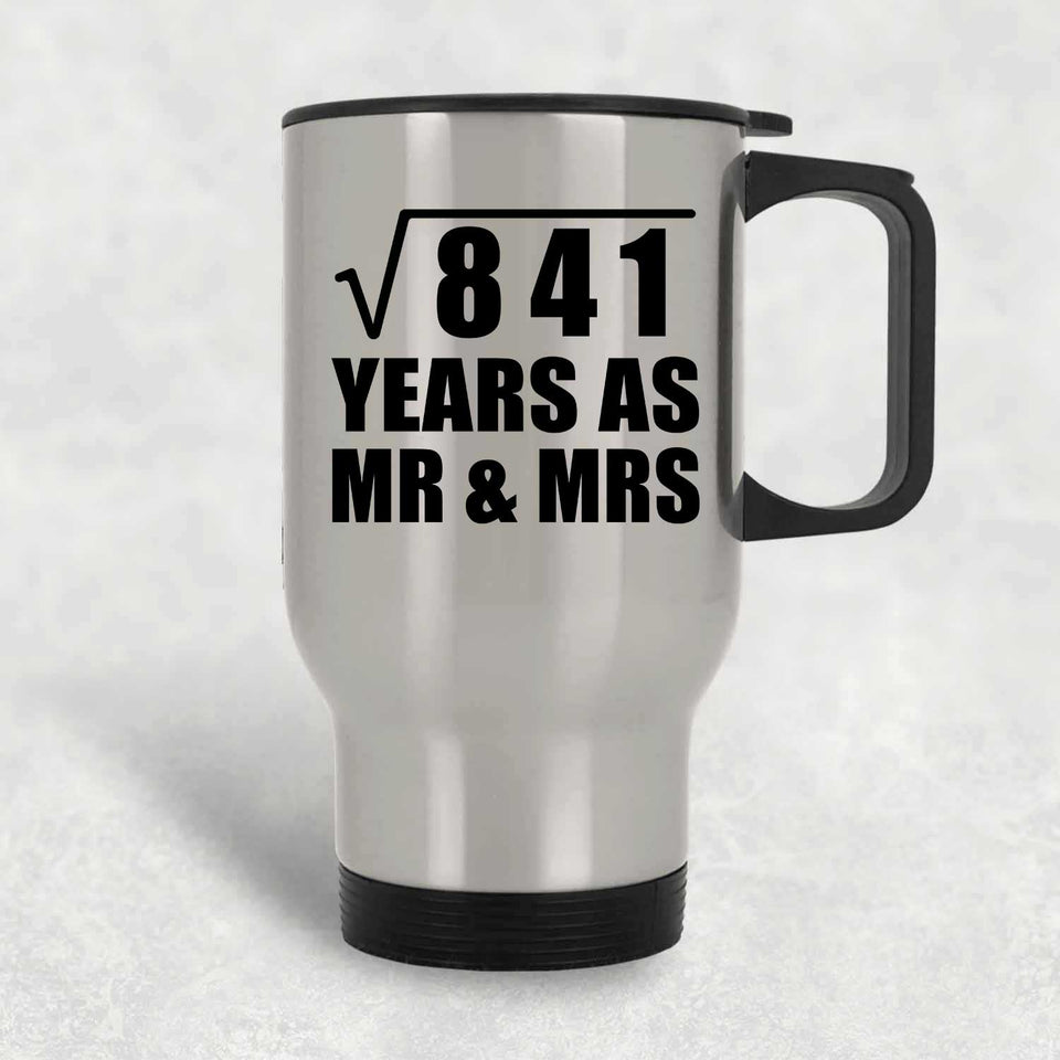 29th Anniversary Square Root of 841 Years As Mr & Mrs - Silver Travel Mug