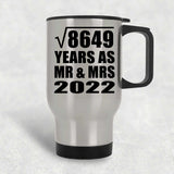 93rd Anniversary Square Root of 8649 Years As Mr & Mrs 2022 - Silver Travel Mug