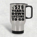 23rd Anniversary Square Root of 529 Years Lifetime To Go - Silver Travel Mug