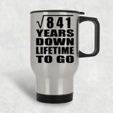 29th Anniversary Square Root of 841 Years Lifetime To Go - Silver Travel Mug