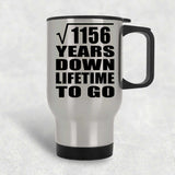34th Anniversary Square Root of 1156 Years Lifetime To Go - Silver Travel Mug