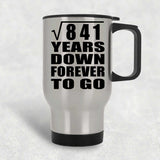 29th Anniversary Square Root of 841 Years Down Forever To Go - Silver Travel Mug