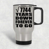 88th Anniversary Square Root of 7744 Years Down Forever To Go - Silver Travel Mug