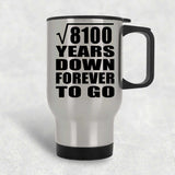 90th Anniversary Square Root of 8100 Years Down Forever To Go - Silver Travel Mug