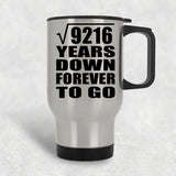 96th Anniversary Square Root of 9216 Years Down Forever To Go - Silver Travel Mug