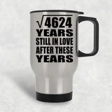 68th Anniversary Square Root of 4624 Years Still In Love - Silver Travel Mug