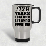 27th Anniversary Square Root of 729 Years Who's Counting - Silver Travel Mug