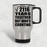 46th Anniversary Square Root of 2116 Years Who's Counting - Silver Travel Mug