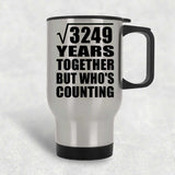 57th Anniversary Square Root of 3249 Years Who's Counting - Silver Travel Mug