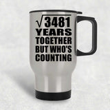 59th Anniversary Square Root of 3481 Years Who's Counting - Silver Travel Mug