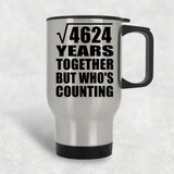 68th Anniversary Square Root of 4624 Years Who's Counting - Silver Travel Mug