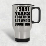71st Anniversary Square Root of 5041 Years Who's Counting - Silver Travel Mug