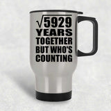 77th Anniversary Square Root of 5929 Years Who's Counting - Silver Travel Mug