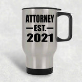 Attorney Established EST. 2021 - Silver Travel Mug