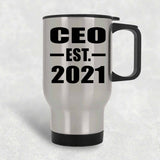 CEO Established EST. 2021 - Silver Travel Mug