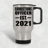 Corrections Officer Established EST. 2021 - Silver Travel Mug