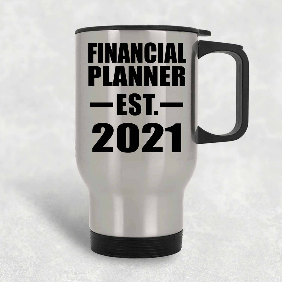 Financial Planner Established EST. 2021 - Silver Travel Mug