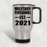 Military Personnel Established EST. 2021 - Silver Travel Mug