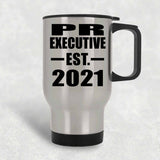 PR Executive Established EST. 2021 - Silver Travel Mug