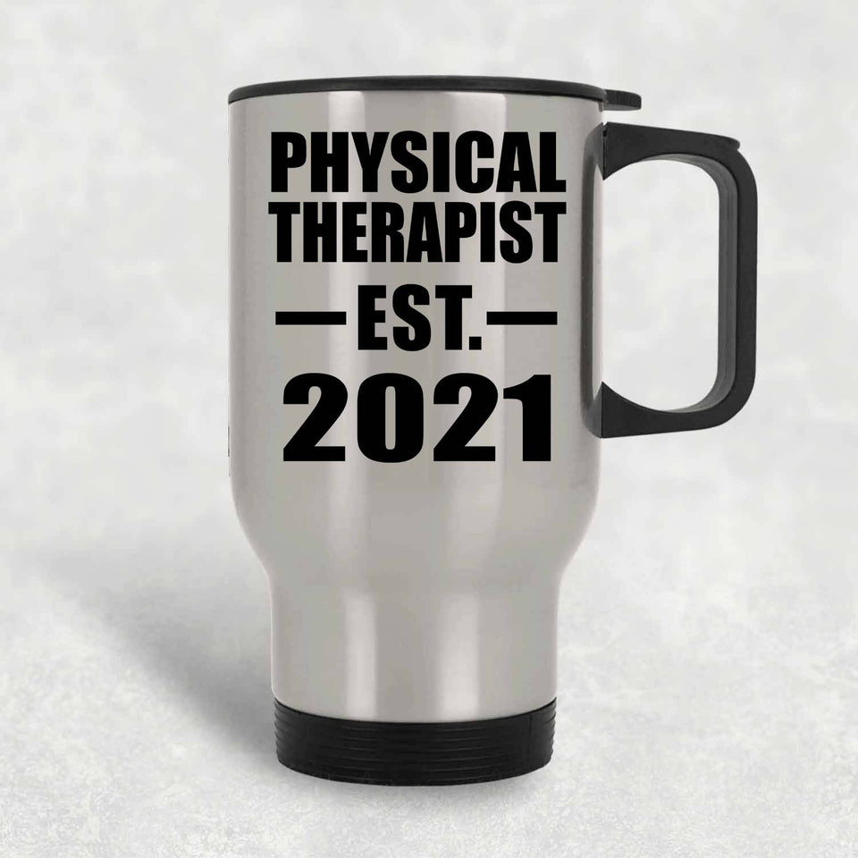 Physical Therapist Established EST. 2021 - Silver Travel Mug