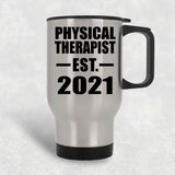 Physical Therapist Established EST. 2021 - Silver Travel Mug