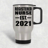 Registered Nurse Established EST. 2021 - Silver Travel Mug