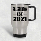 Salesperson Established EST. 2021 - Silver Travel Mug