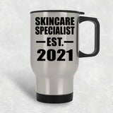 Skincare Specialist Established EST. 2021 - Silver Travel Mug